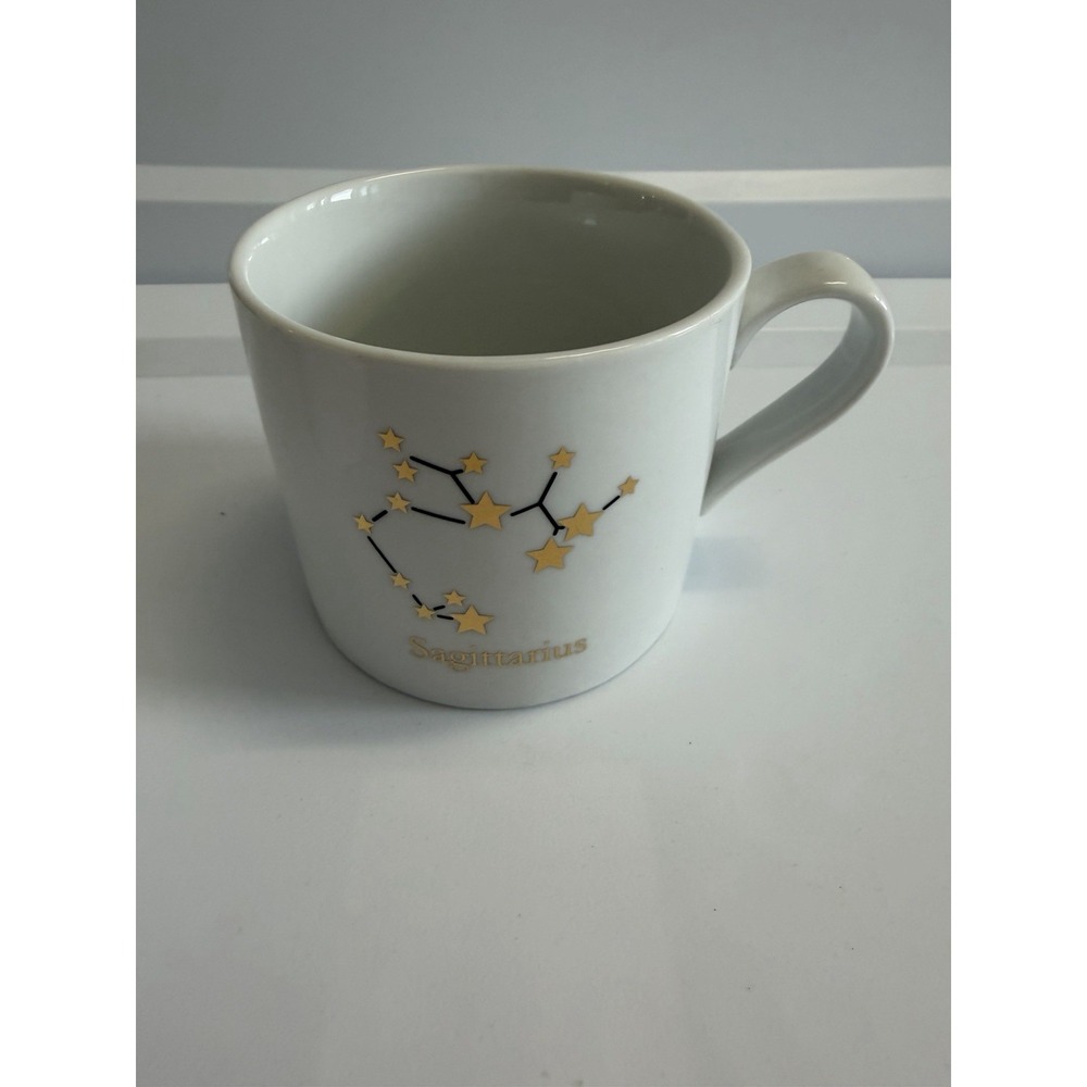World Market Sagittarius Zodiac Constellation 18 Oz Coffee Mug Gold Stars